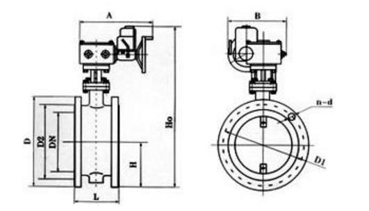 電動(dòng)通風(fēng)蝶閥結(jié)構(gòu)圖